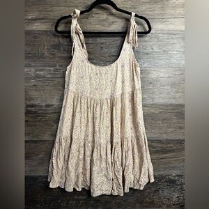 American Eagle Outfitters Cream Floral Tunic Dress
